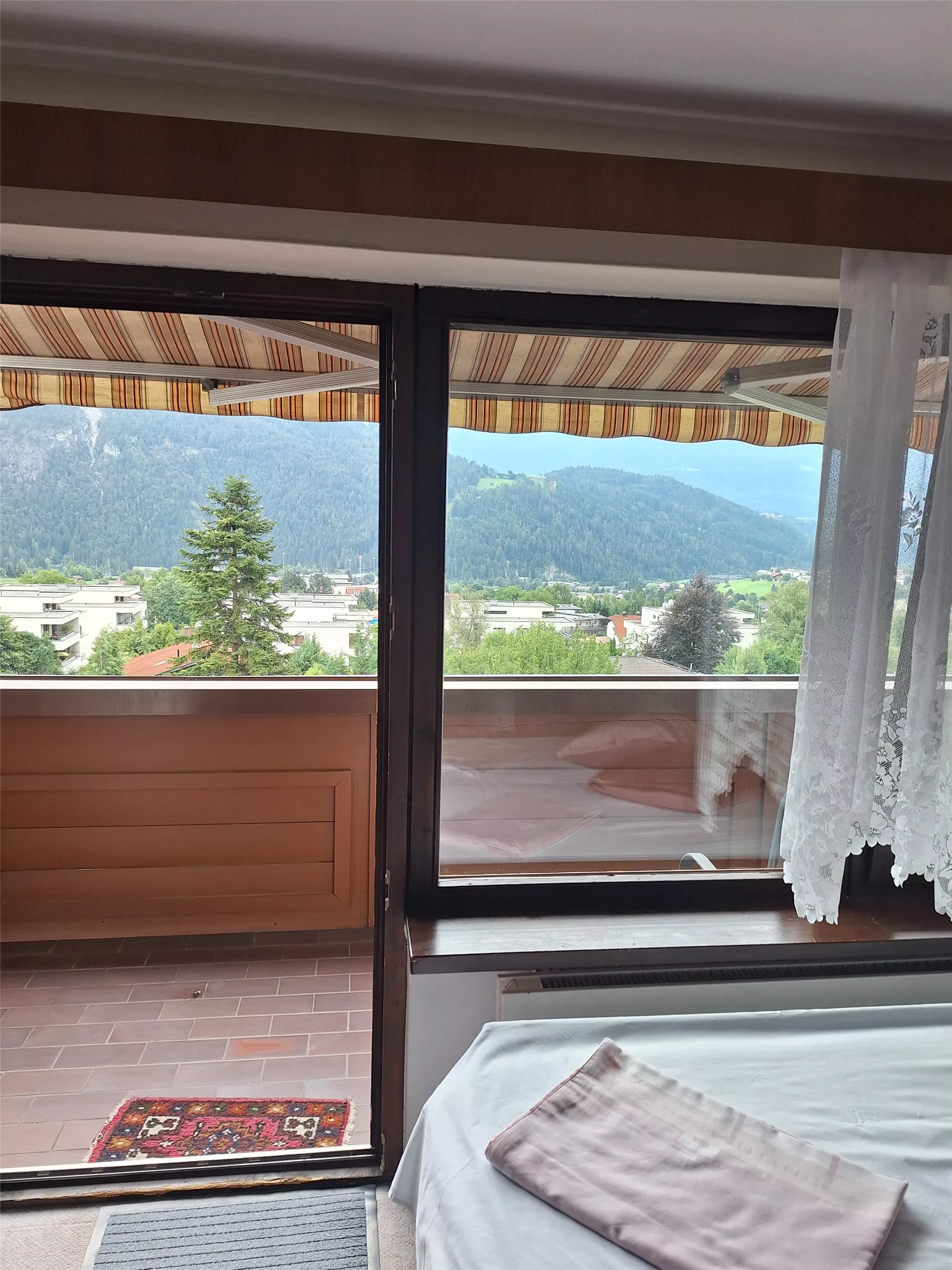 Zugang zum Balkon Appartement Bergblick
